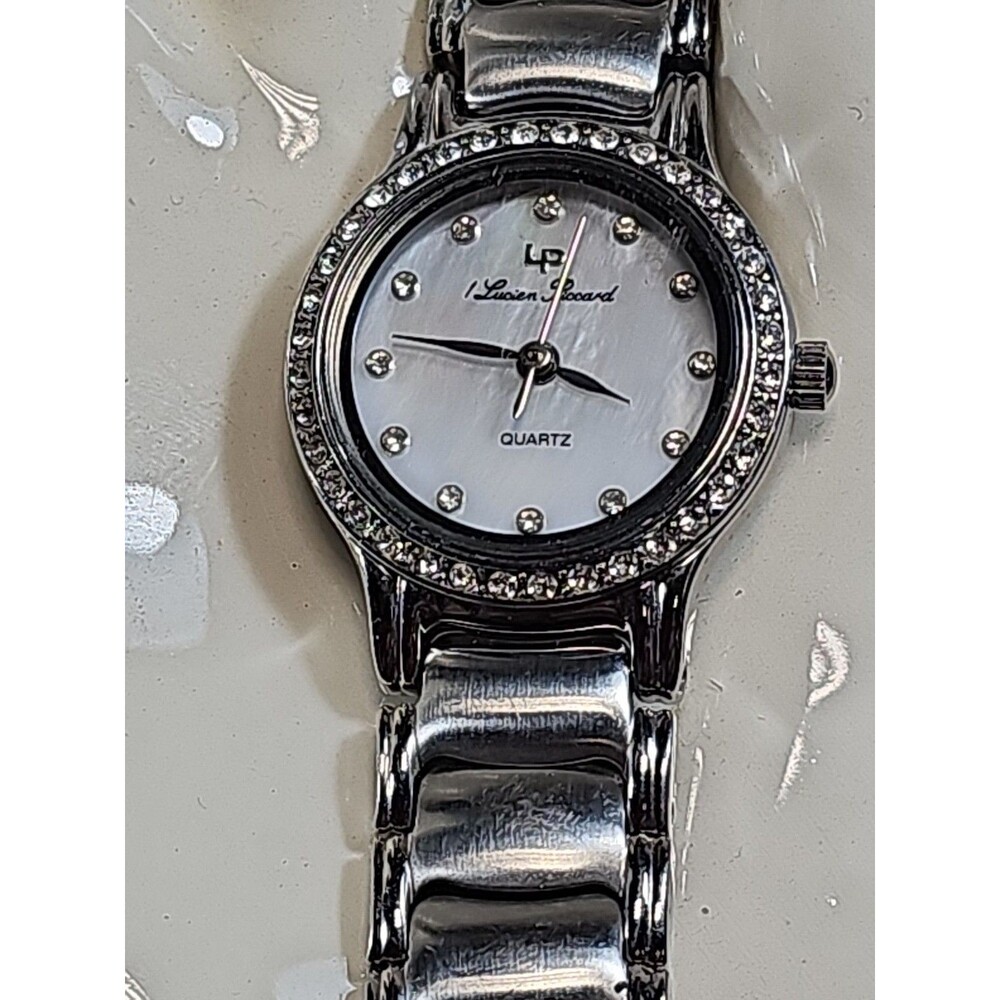 "Lucien Piccard" '90's Y2K Womens Wristwatch Stainless Steel Band & New Battery